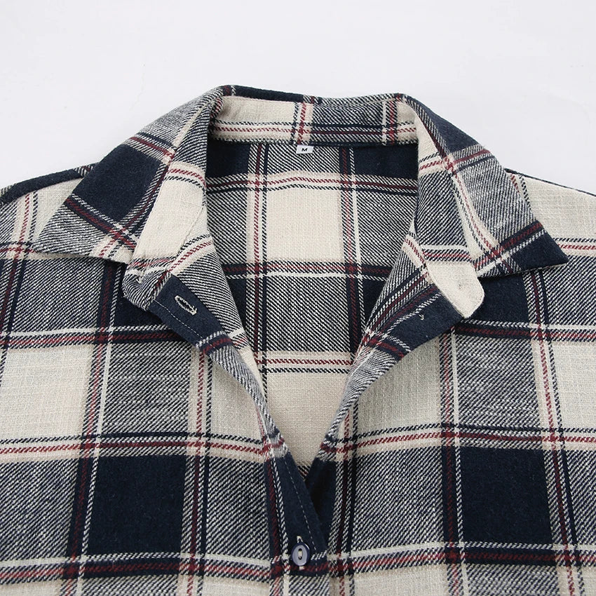 חולצת פלנל משובצת OVERSIZE