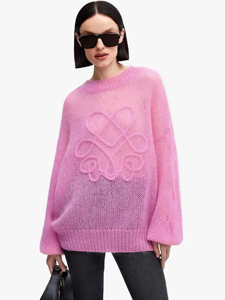 סוודר סריג Oversized