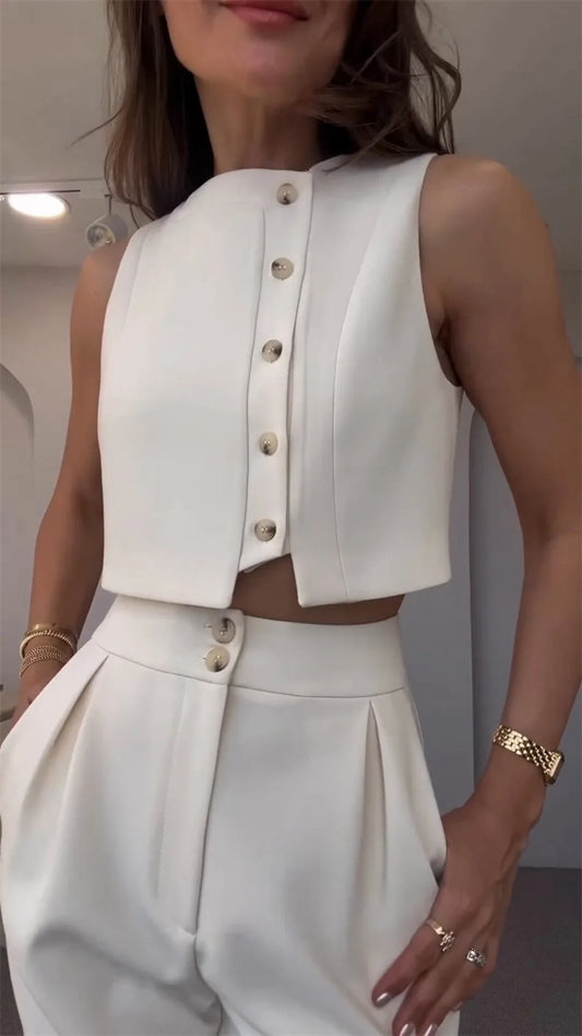 סט מחויט וסט ומכנסים