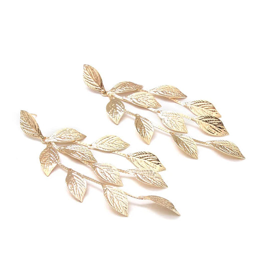 זוג עגילים עלה