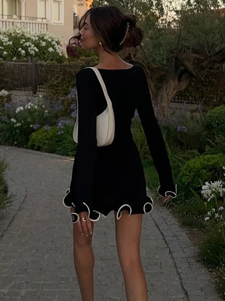 שמלת מיני סרוגה